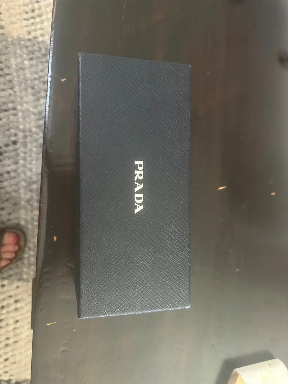 Prada Black Accessories Box with strap